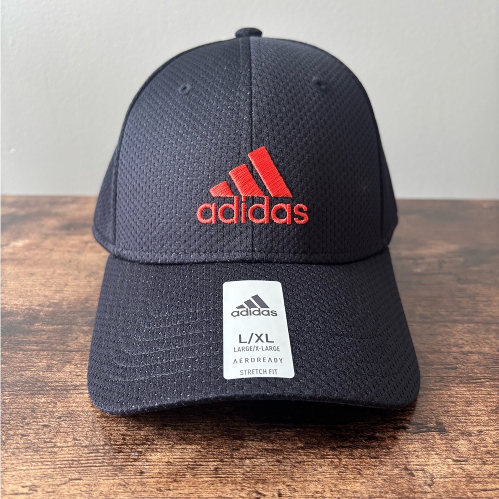 Adidas Men’s Zags II A-Flex Hat Black/Hi-Res Red Size Large/XLarge NEW